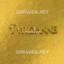 tyrohnne in All Gold style - 3D name wallpaper