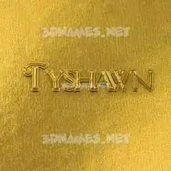 tyshawn in All Gold style - 3D name wallpaper