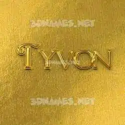 tyvon in All Gold style - 3D name wallpaper