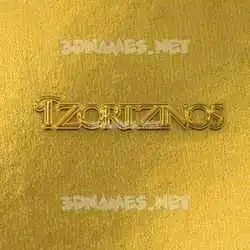 tzortzinos in All Gold style - 3D name wallpaper