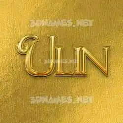 ulin in All Gold style - 3D name wallpaper