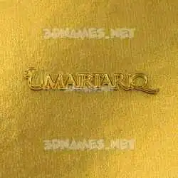 umairtariq in All Gold style - 3D name wallpaper