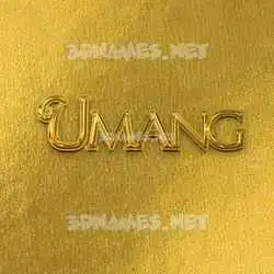 umang in All Gold style - 3D name wallpaper