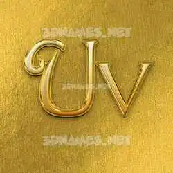 uv in All Gold style - 3D name wallpaper