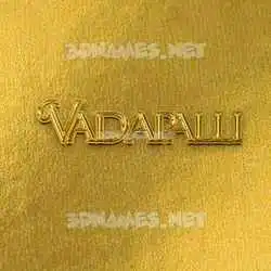 vadapalli in All Gold style - 3D name wallpaper
