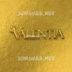 valentia in All Gold style - 3D name wallpaper
