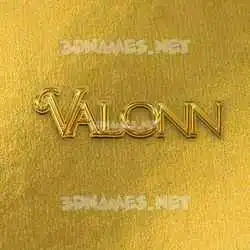 valonn in All Gold style - 3D name wallpaper