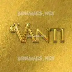 vanti in All Gold style - 3D name wallpaper