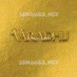 varadhu in All Gold style - 3D name wallpaper