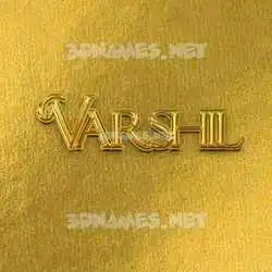 varshil in All Gold style - 3D name wallpaper