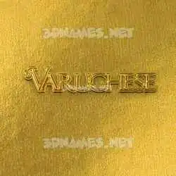 varughese in All Gold style - 3D name wallpaper