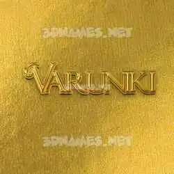 varuniki in All Gold style - 3D name wallpaper