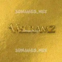 vasuramz in All Gold style - 3D name wallpaper
