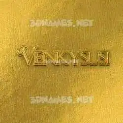 venkysusi in All Gold style - 3D name wallpaper