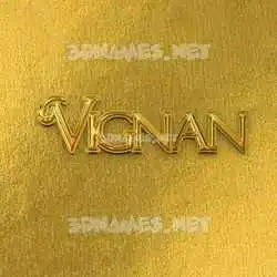 vignan in All Gold style - 3D name wallpaper