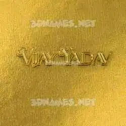 vijay yadav in All Gold style - 3D name wallpaper