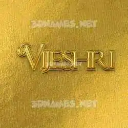vijeshri in All Gold style - 3D name wallpaper