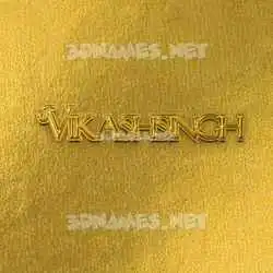 vikashsingh in All Gold style - 3D name wallpaper