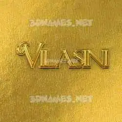 vilasini in All Gold style - 3D name wallpaper