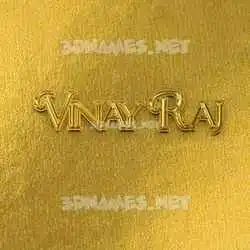vinay raj in All Gold style - 3D name wallpaper