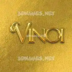 vinoi in All Gold style - 3D name wallpaper