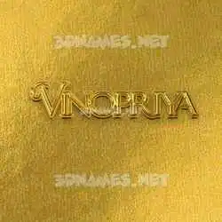 vinopriya in All Gold style - 3D name wallpaper