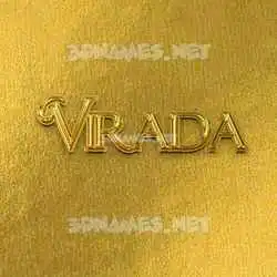 virada in All Gold style - 3D name wallpaper