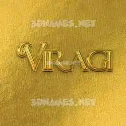 viragi in All Gold style - 3D name wallpaper