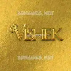 vishek in All Gold style - 3D name wallpaper