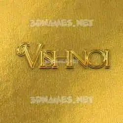 vishnoi in All Gold style - 3D name wallpaper