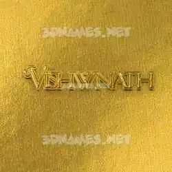 vishwnath in All Gold style - 3D name wallpaper