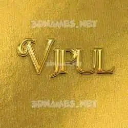 vjpul in All Gold style - 3D name wallpaper