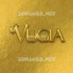 vugia in All Gold style - 3D name wallpaper