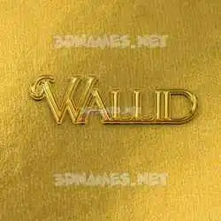 wallid in All Gold style - 3D name wallpaper