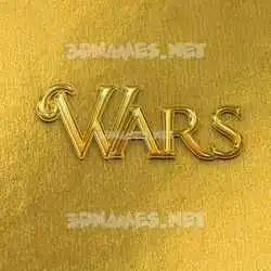 wars in All Gold style - 3D name wallpaper