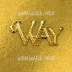 way in All Gold style - 3D name wallpaper