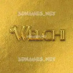 welchi in All Gold style - 3D name wallpaper