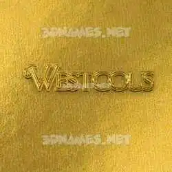 westcous in All Gold style - 3D name wallpaper
