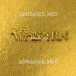 whispyrn in All Gold style - 3D name wallpaper
