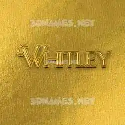 whitley in All Gold style - 3D name wallpaper