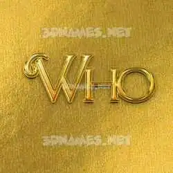 who in All Gold style - 3D name wallpaper