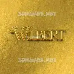 wilbert in All Gold style - 3D name wallpaper