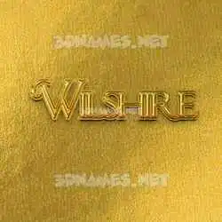 wilshire in All Gold style - 3D name wallpaper