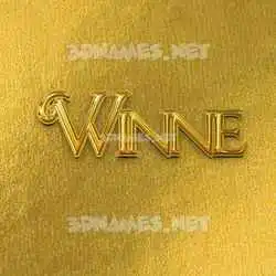 winne in All Gold style - 3D name wallpaper