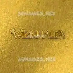 wizkhalifa in All Gold style - 3D name wallpaper
