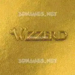 wizzerd in All Gold style - 3D name wallpaper