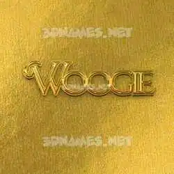 woogie in All Gold style - 3D name wallpaper