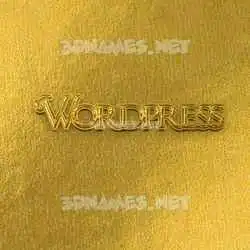 wordpress in All Gold style - 3D name wallpaper