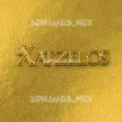 xatzelos in All Gold style - 3D name wallpaper