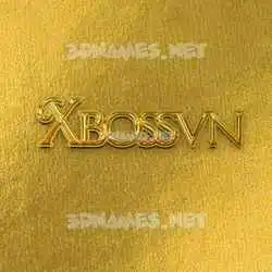 xbossvn in All Gold style - 3D name wallpaper